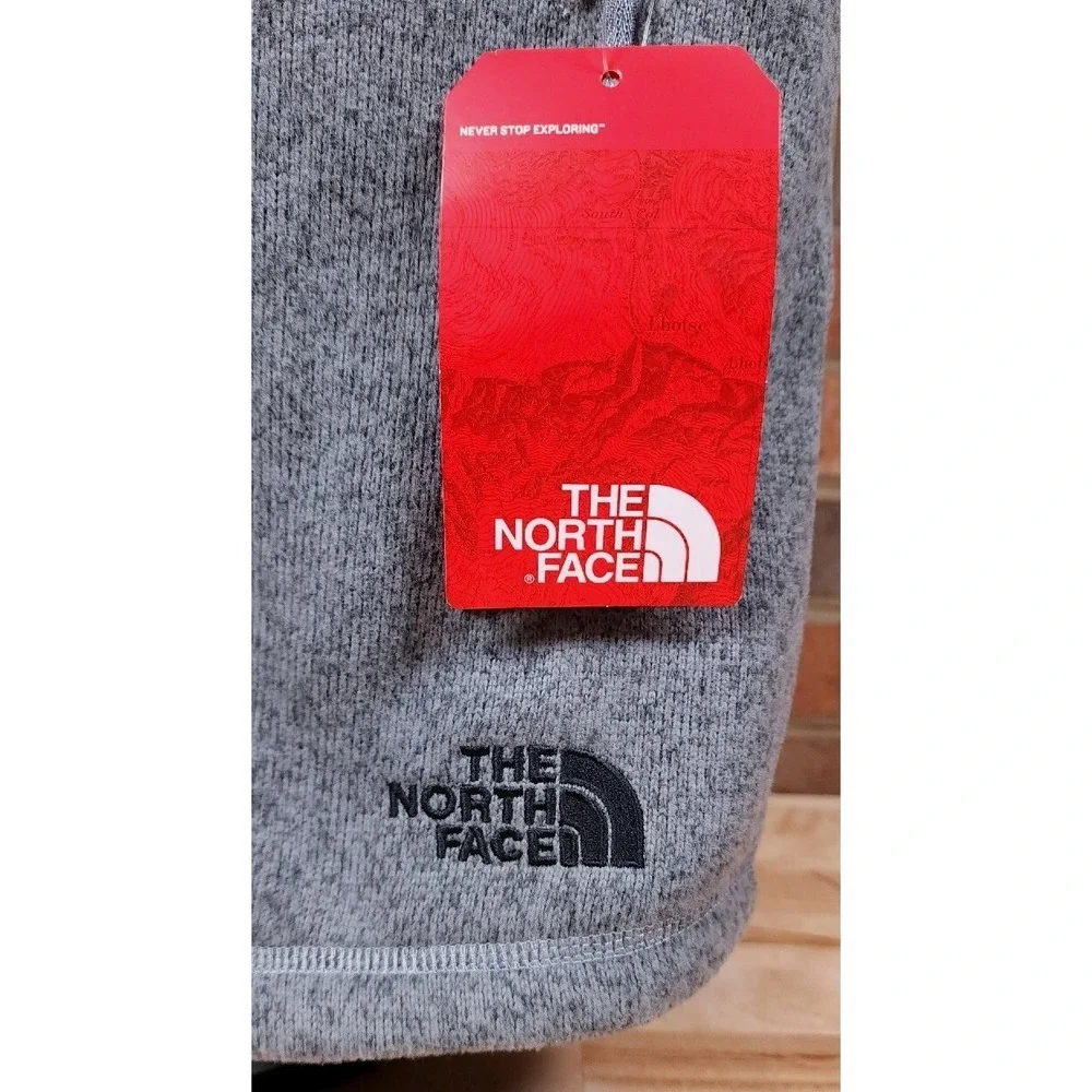 The North Face Vest‎ Jacket Mens Size Medium Gray Fleece Full Zip ACA Logo NEW